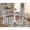 International Concepts Round 30 in Rd Ped Gathering Ht Table, 2 X-Back Stools, White/Heather Gray, 30 in W, 30 in L, Wood K05-30RT-6B-S6132-2 - alternate 4